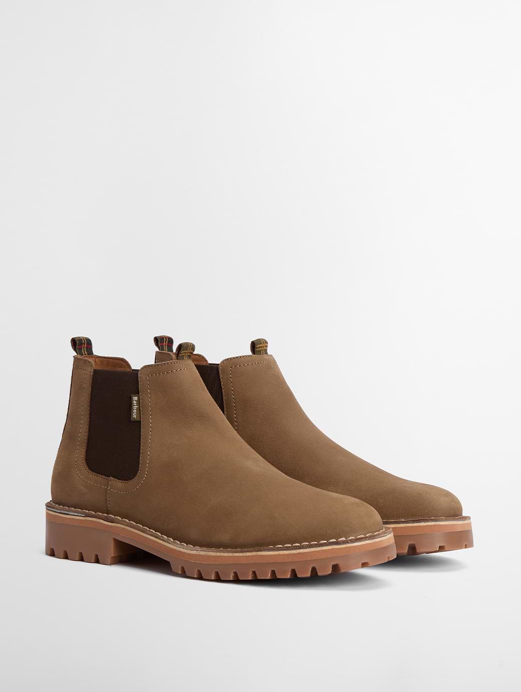 Barbour Men's Abel Chelsea Boot Taupe Nubuck