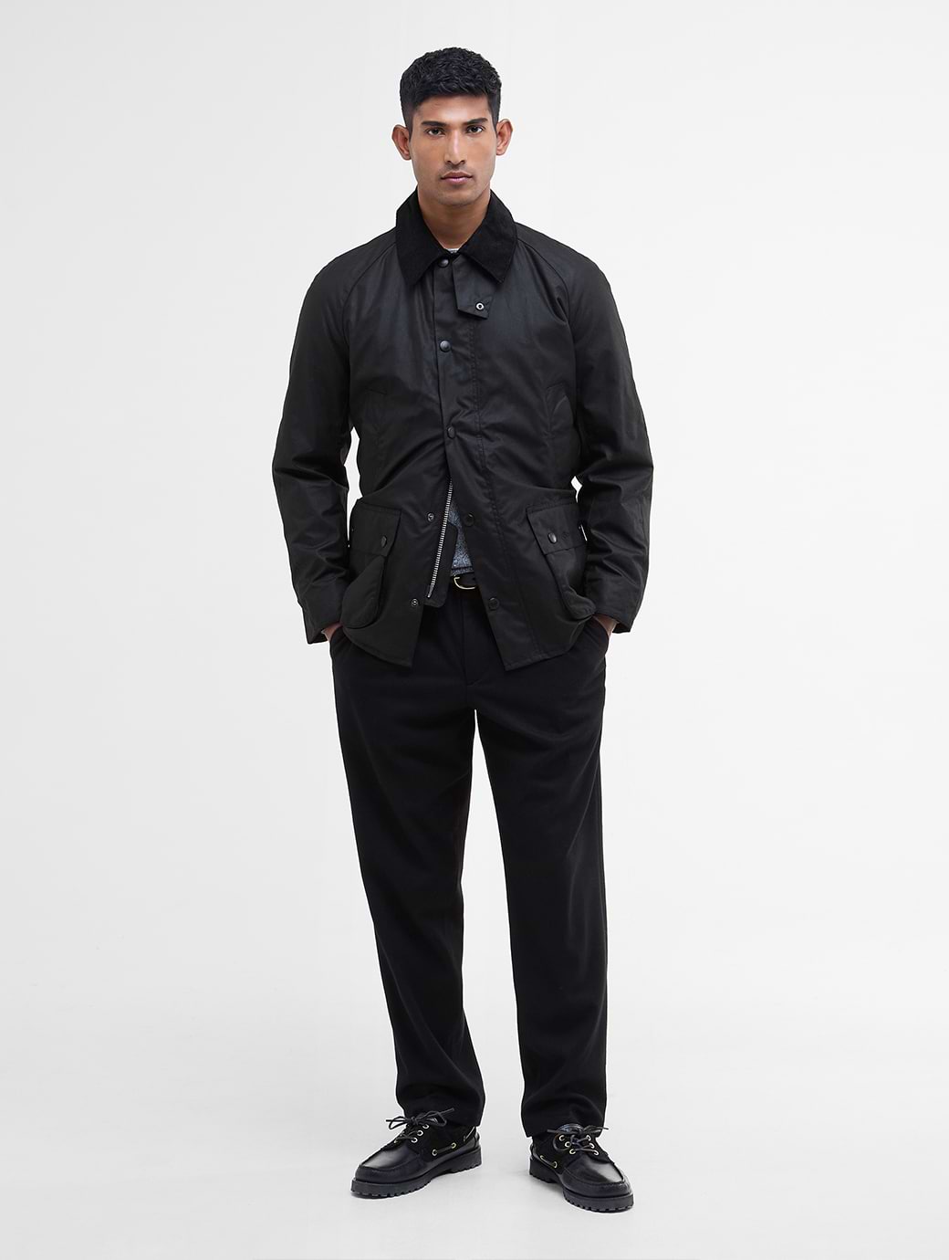 Barbour Men's Ashby Wax Jacket Black Classic