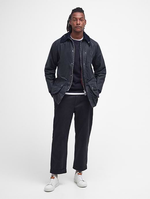 Barbour Unisex Beaufort 40 Wax Jacket Navy