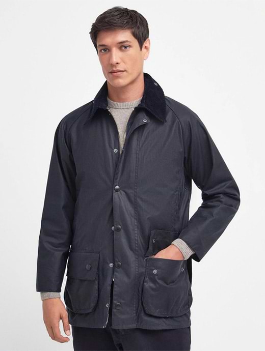 Barbour Beaufort Wax Jacket Navy | Griggs
