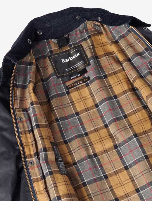Barbour Beaufort Wax Jacket Navy | Griggs 