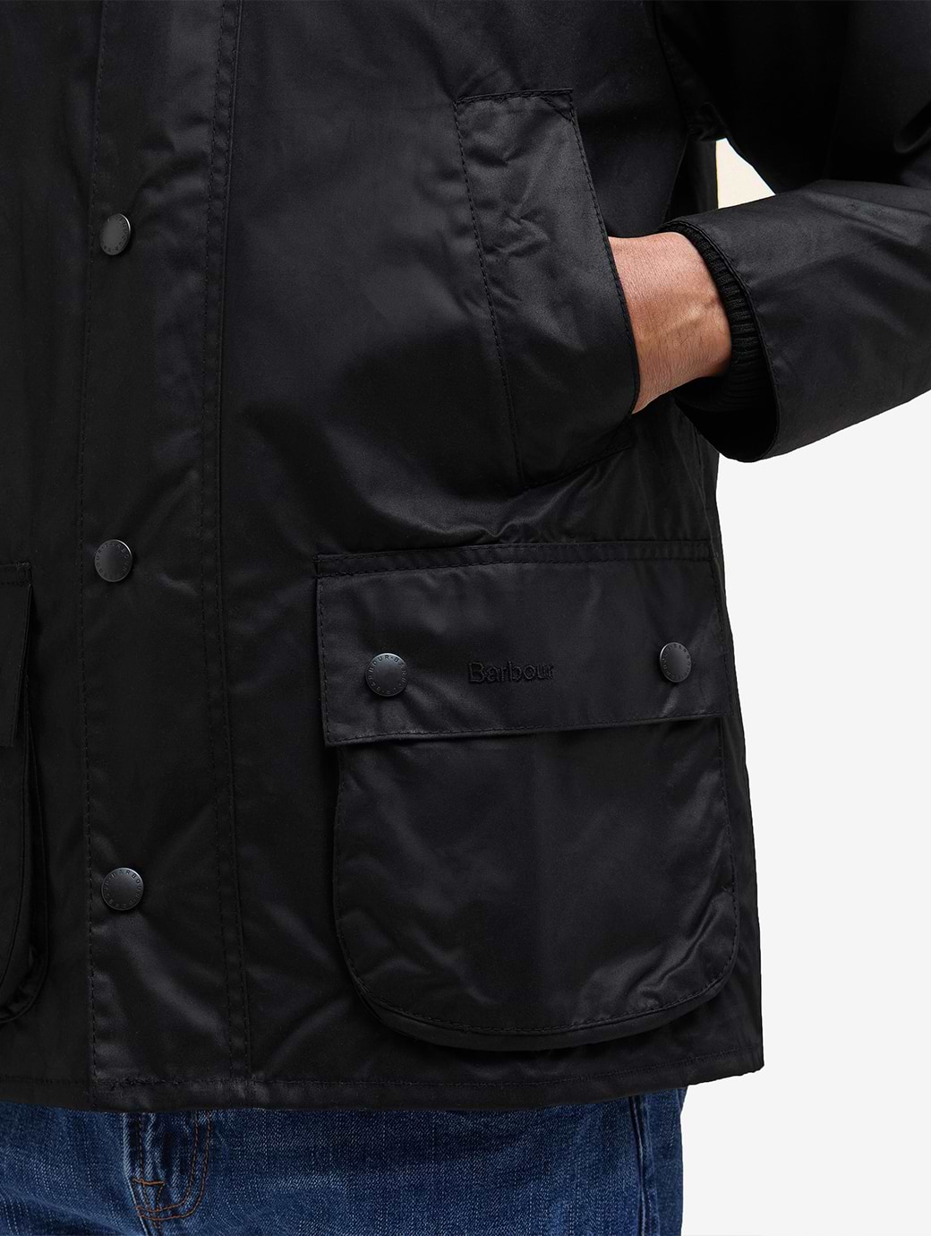 Barbour Bedale Wax Jacket Black | Griggs