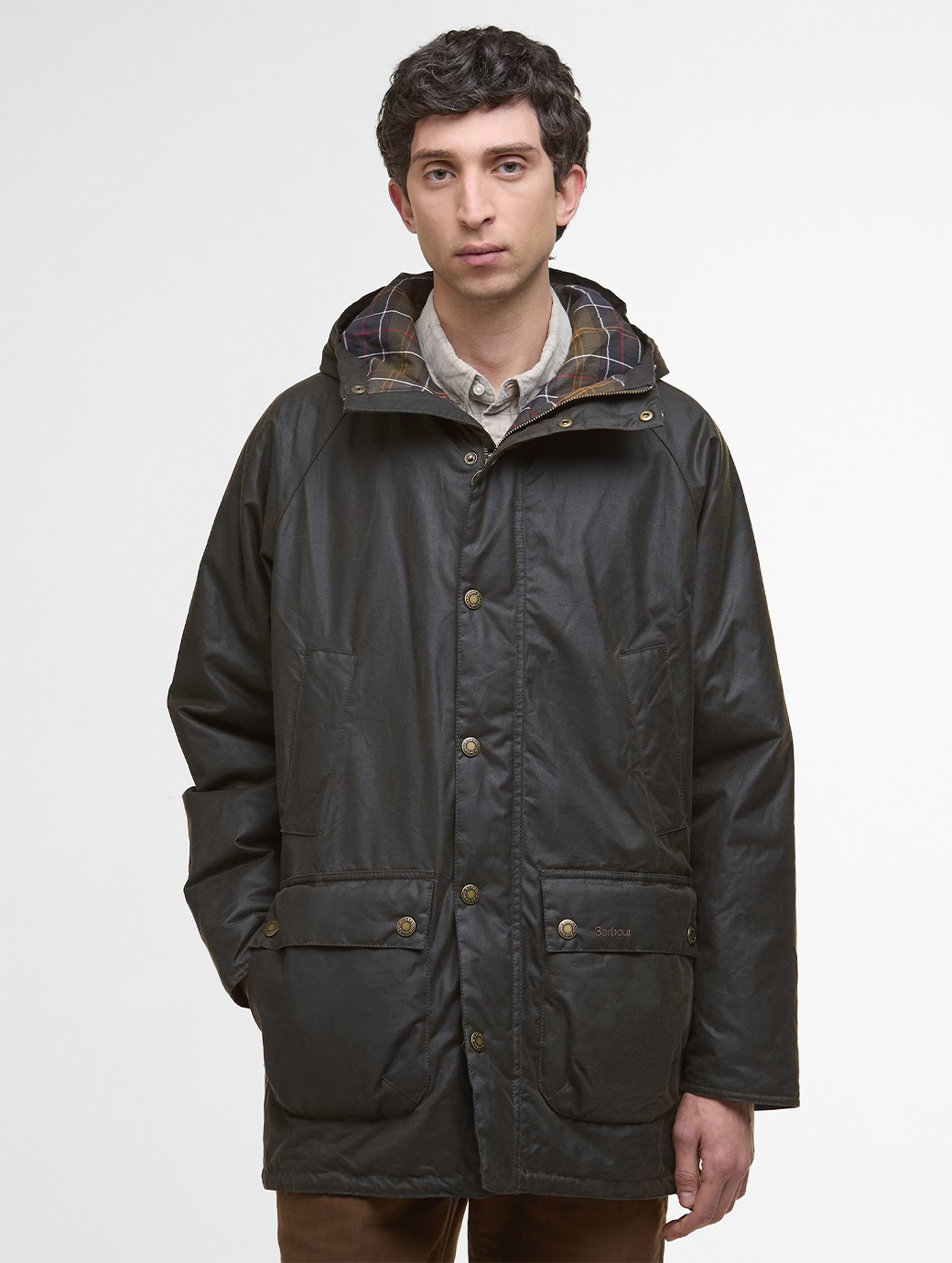 Barbour Men's Bedale Wax Parka Olive
