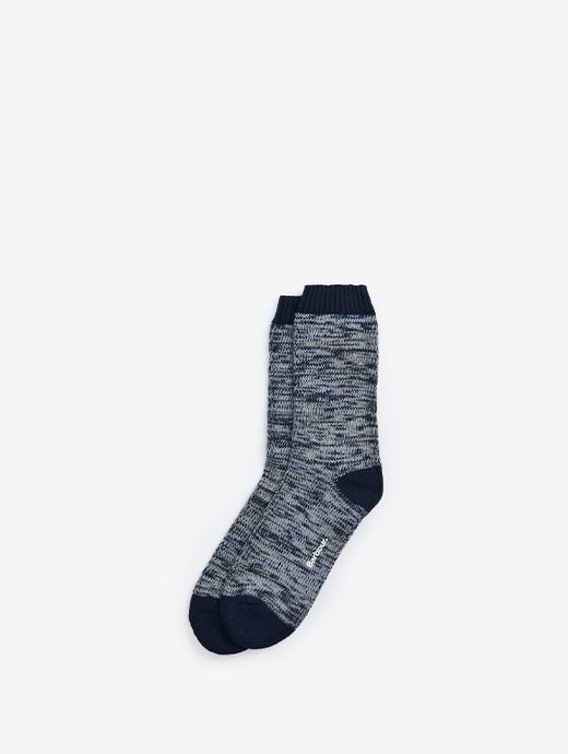 Barbour Men's Bedrock Boot Sock Navy Mix