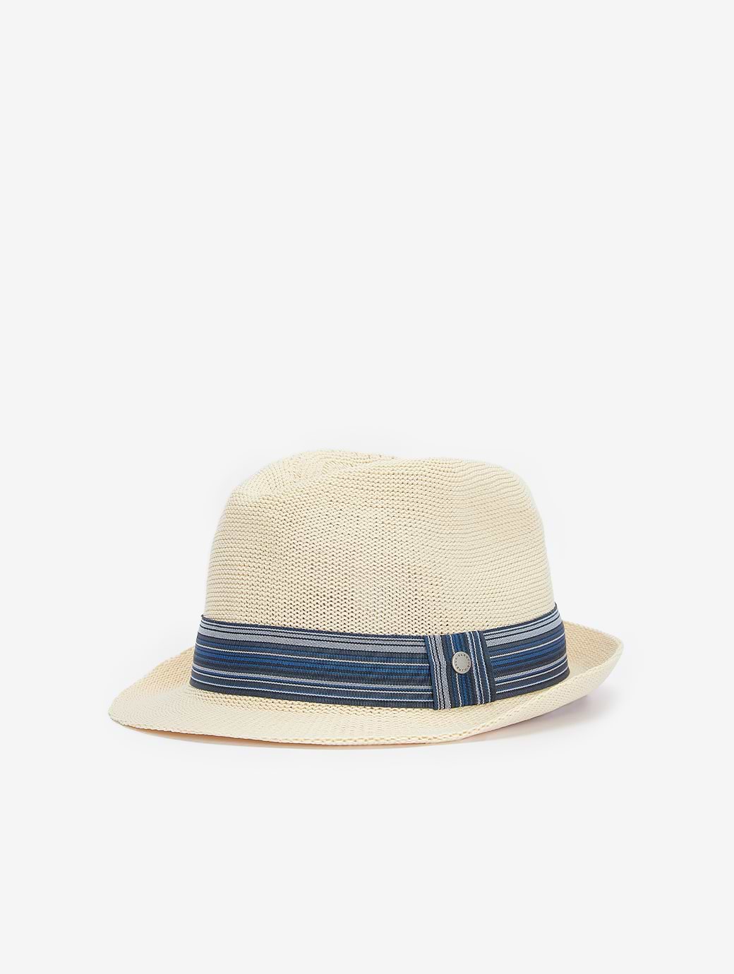 Barbour Men's Belford Trilby Summer Hat Ecru/Blue