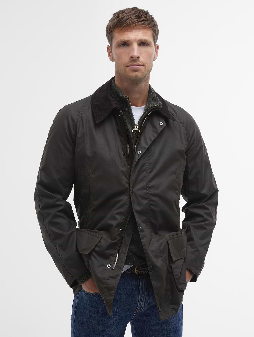 Barbour Men's Bristol Wax Jacket Olive