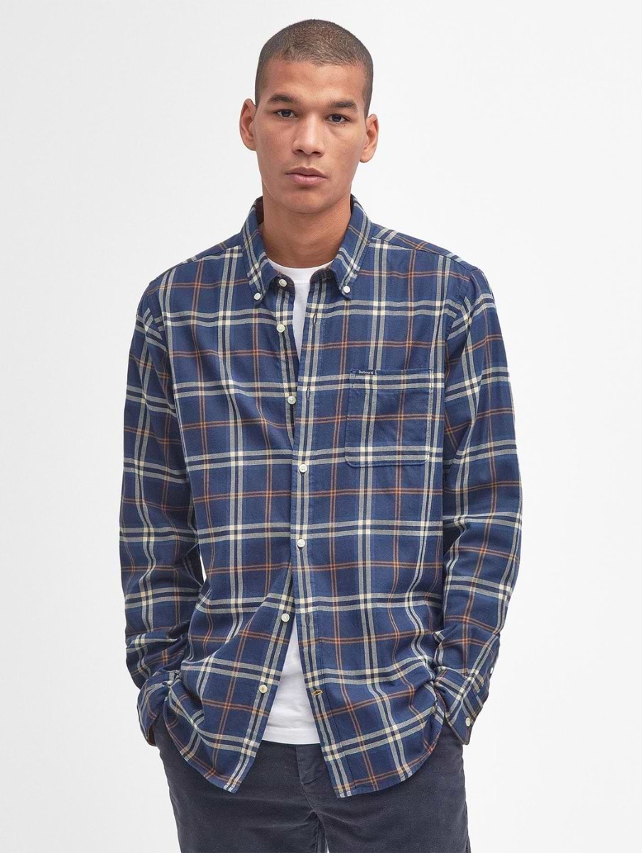Barbour Men's Crossfell Tailored Shirt Blue 