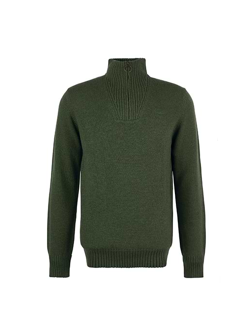 Barbour Men s Essential Lambswool Half Zip Mid Olive