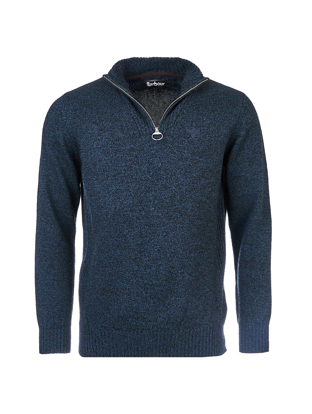 Barbour Essential Lambswool Half Zip Jumper Navy Mix Griggs