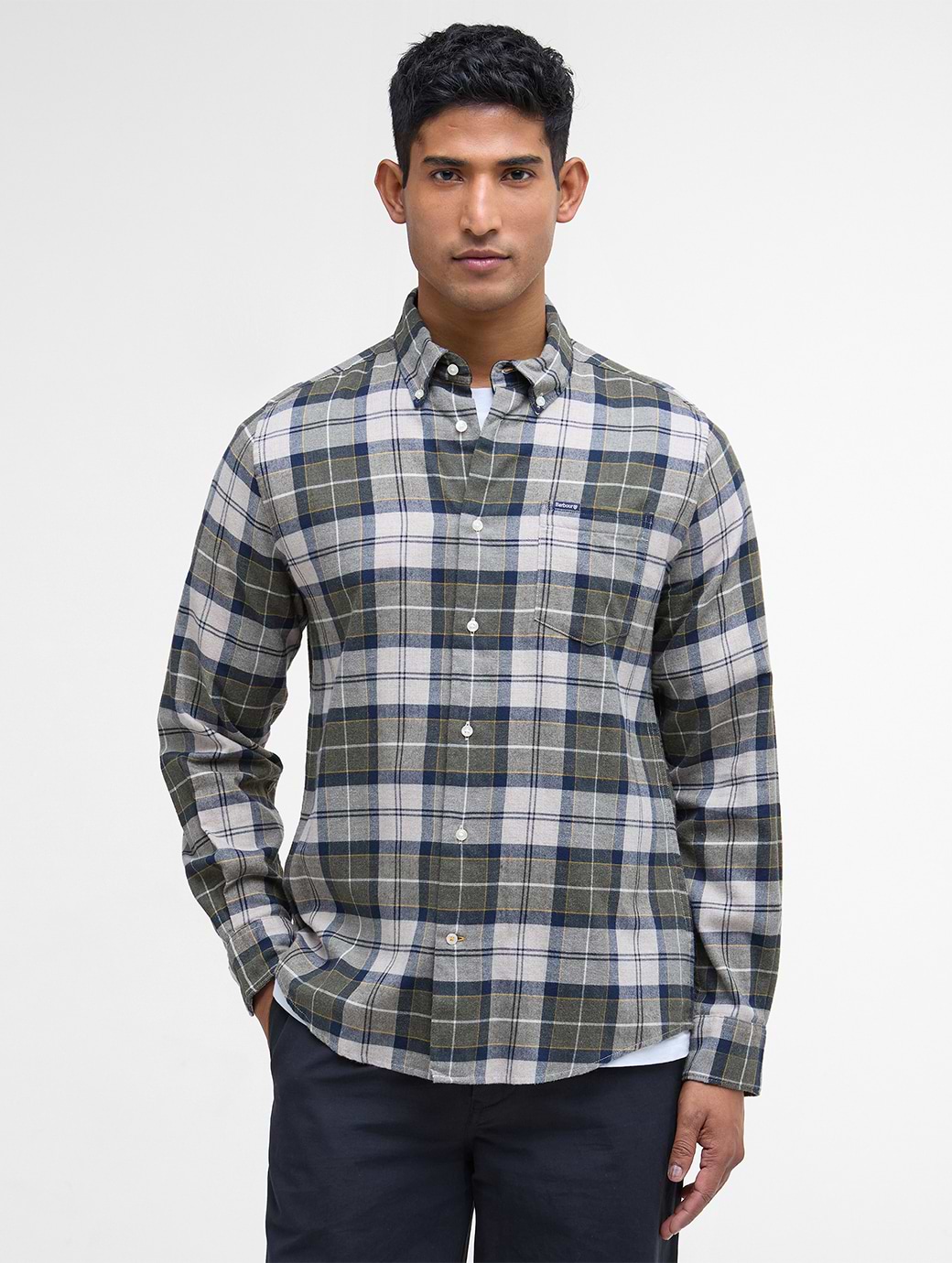 Barbour Men's Fortrose Tailored Tartan Shirt Forest Mist