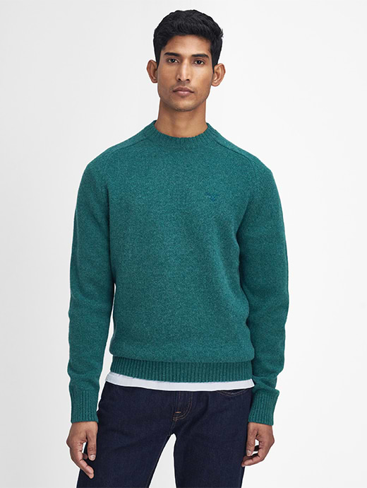Barbour Men s Grangetown Meri Crew Neck Sweater Green