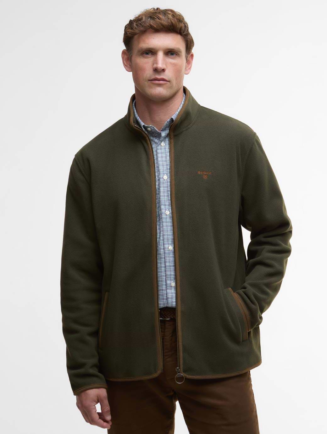 Barbour Men's Harwood Zip Thru Fleece Olive