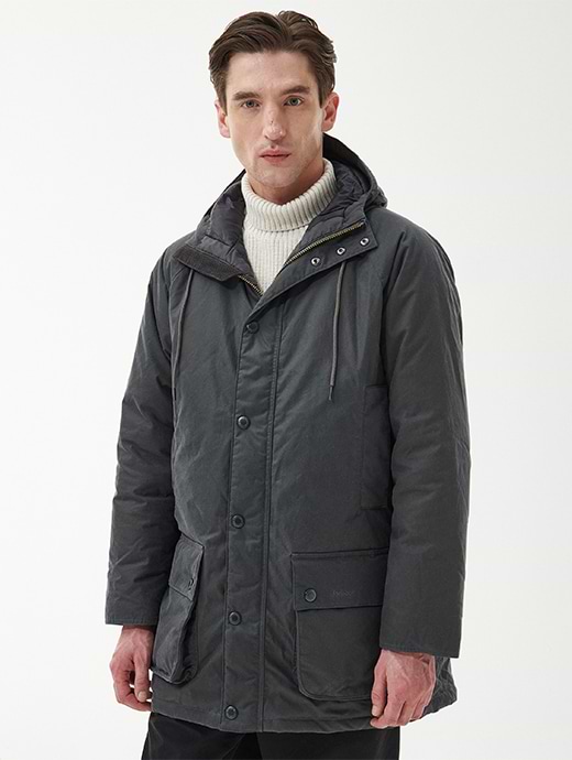 Men wax jacket with hood sales
