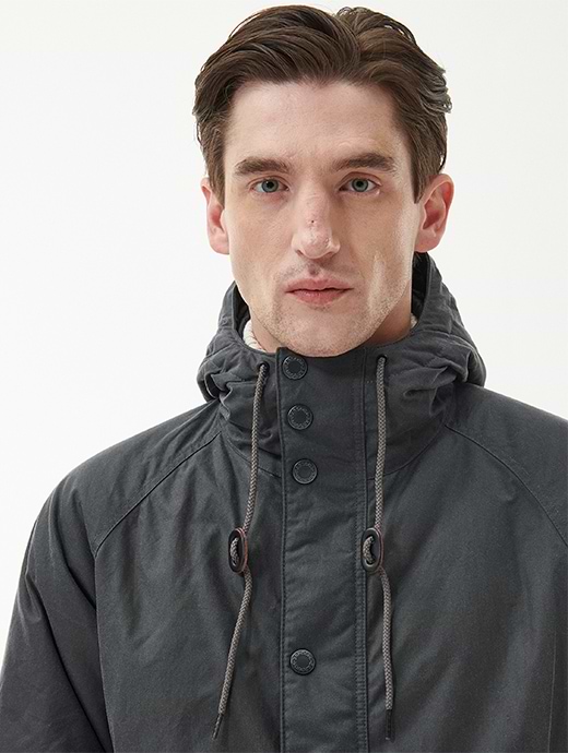 Mens barbour hooded coat hot sale