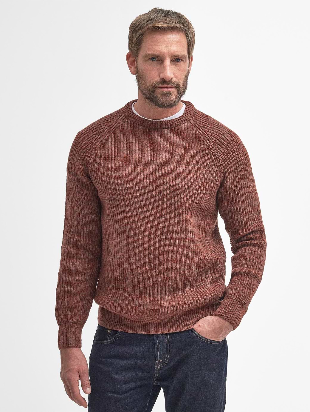 Barbour Men s Horseford Crew Neck Jumper Cinnamon