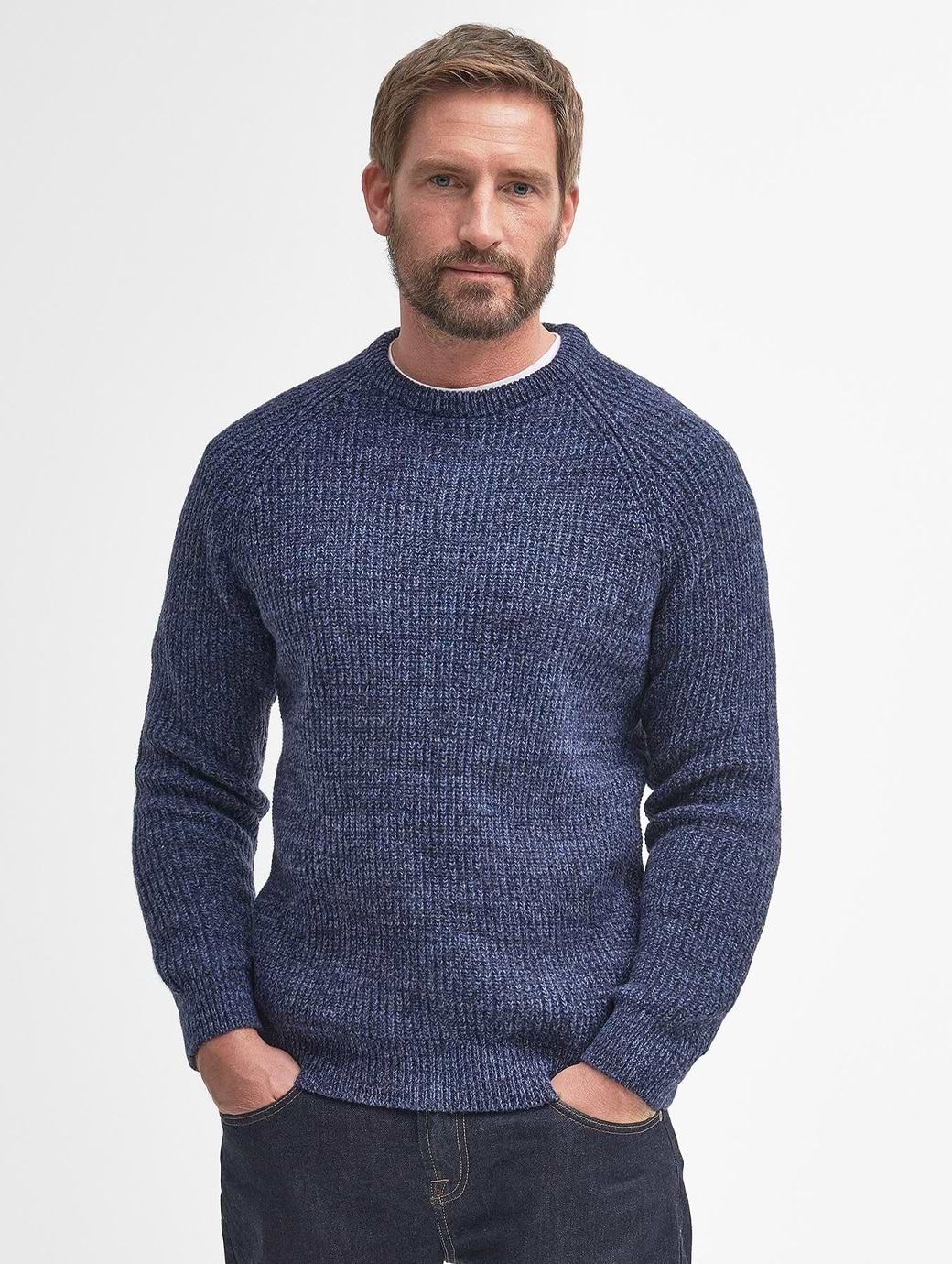 Barbour Men's Horseford Crew Neck Jumper Navy