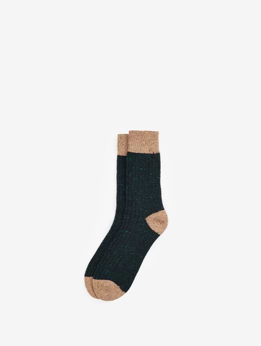 Barbour Men's Houghton Socks Evergreen/Sandstone