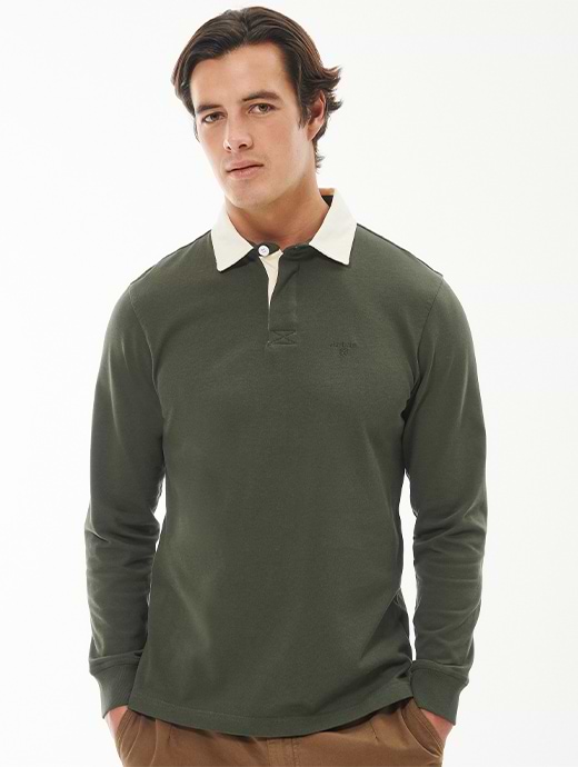Barbour Men s Howtown Rugby Shirt Olive