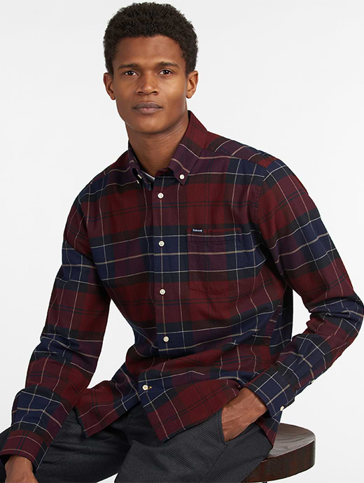 Barbour Men's Lutsleigh Shirt Merlot