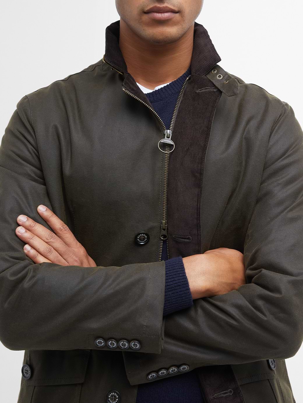 Barbour Lutz Wax Jacket Olive