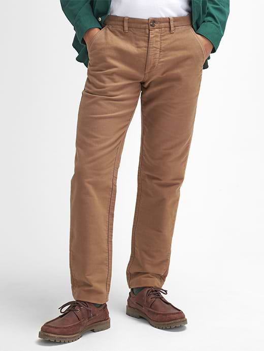 Barbour Men s Moleskin Tailored Fit Trousers Sandstone