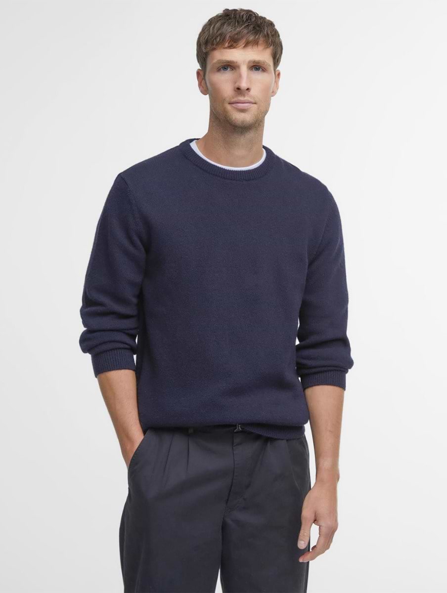 Barbour Nelson Essential Crew Jumper Navy Griggs