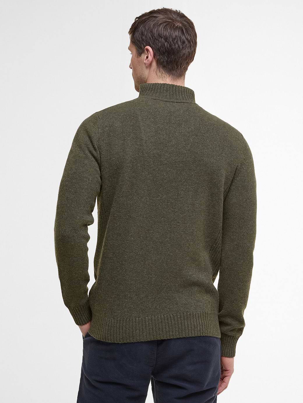 Barbour Nelson Essential Half Zip Sweater Seaweed