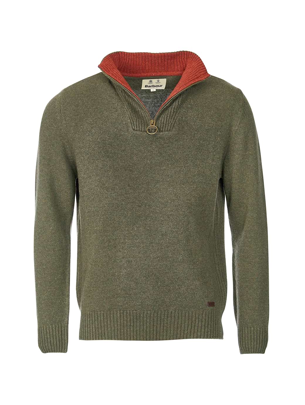 Barbour Nelson Essential Half Zip Sweater Seaweed