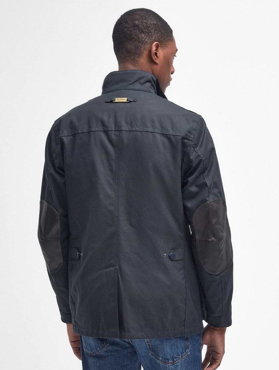 Barbour Ogston Wax Jacket Navy Griggs