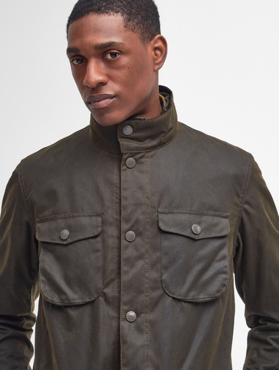 Mens waxed cotton anorak clearance