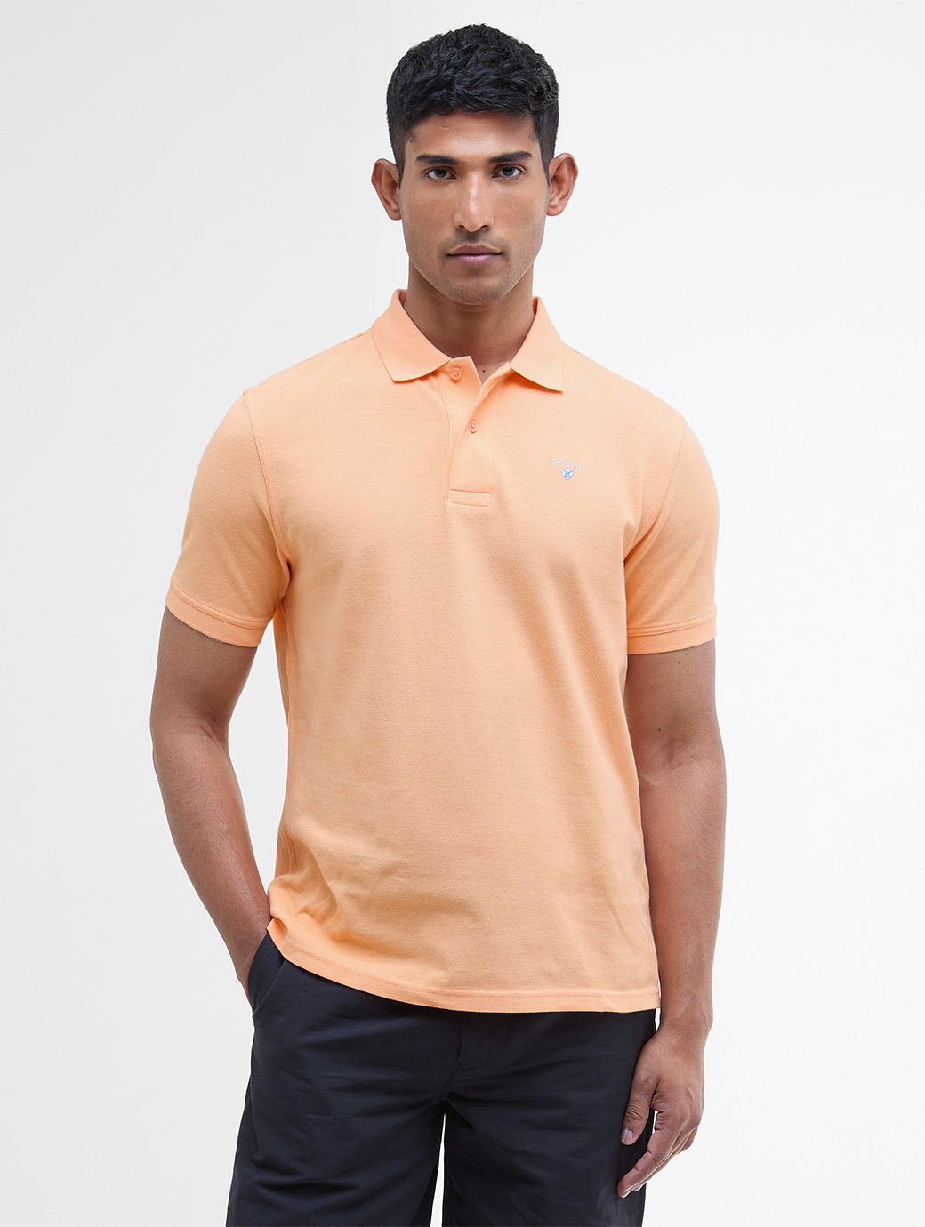 Barbour Men's Original Sports Tailored Polo Shirt Coral Sands