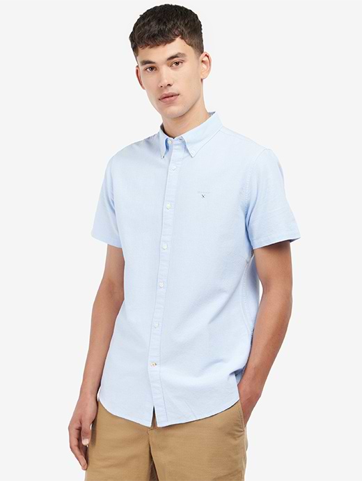 Barbour Men s Oxtown Short Sleeve Tailored Fit Shirt Sky