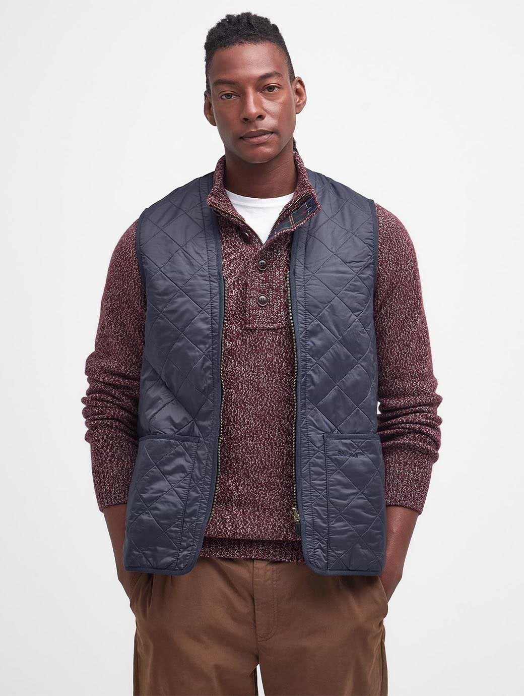 Barbour Men's Polarquilt Waistcoat/Zip-In Liner Navy