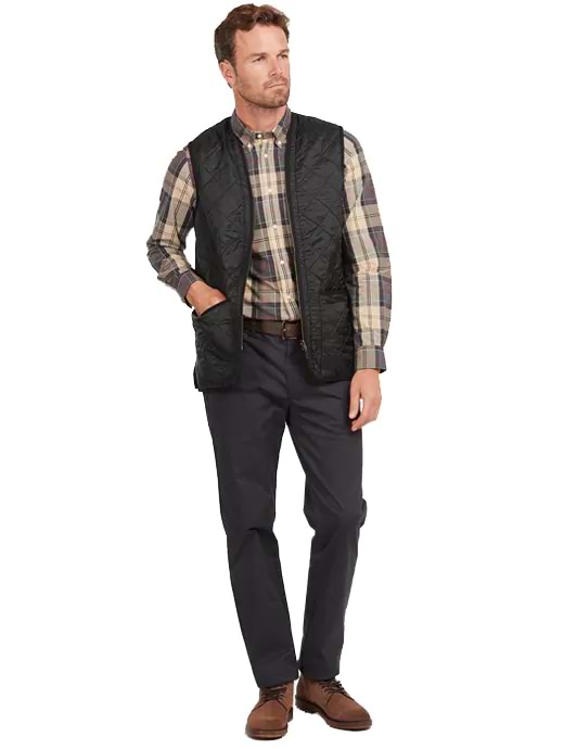 Barbour Men s Polarquilt Waistcoat Zip In Liner Black