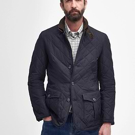 Barbour Quilted Lutz Jacket Navy Griggs - Main Image