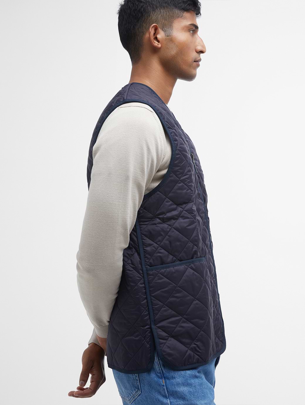トップス BARBOUR QUILTED WAISTCOAT/ZIP 36 Barbour Quilted Waistcoat Zip-In Liner Olive/Ancient Tartan