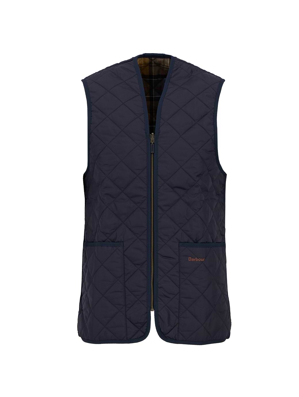 トップス BARBOUR QUILTED WAISTCOAT/ZIP 36 Barbour Quilted Waistcoat Zip-In Liner Olive/Ancient Tartan