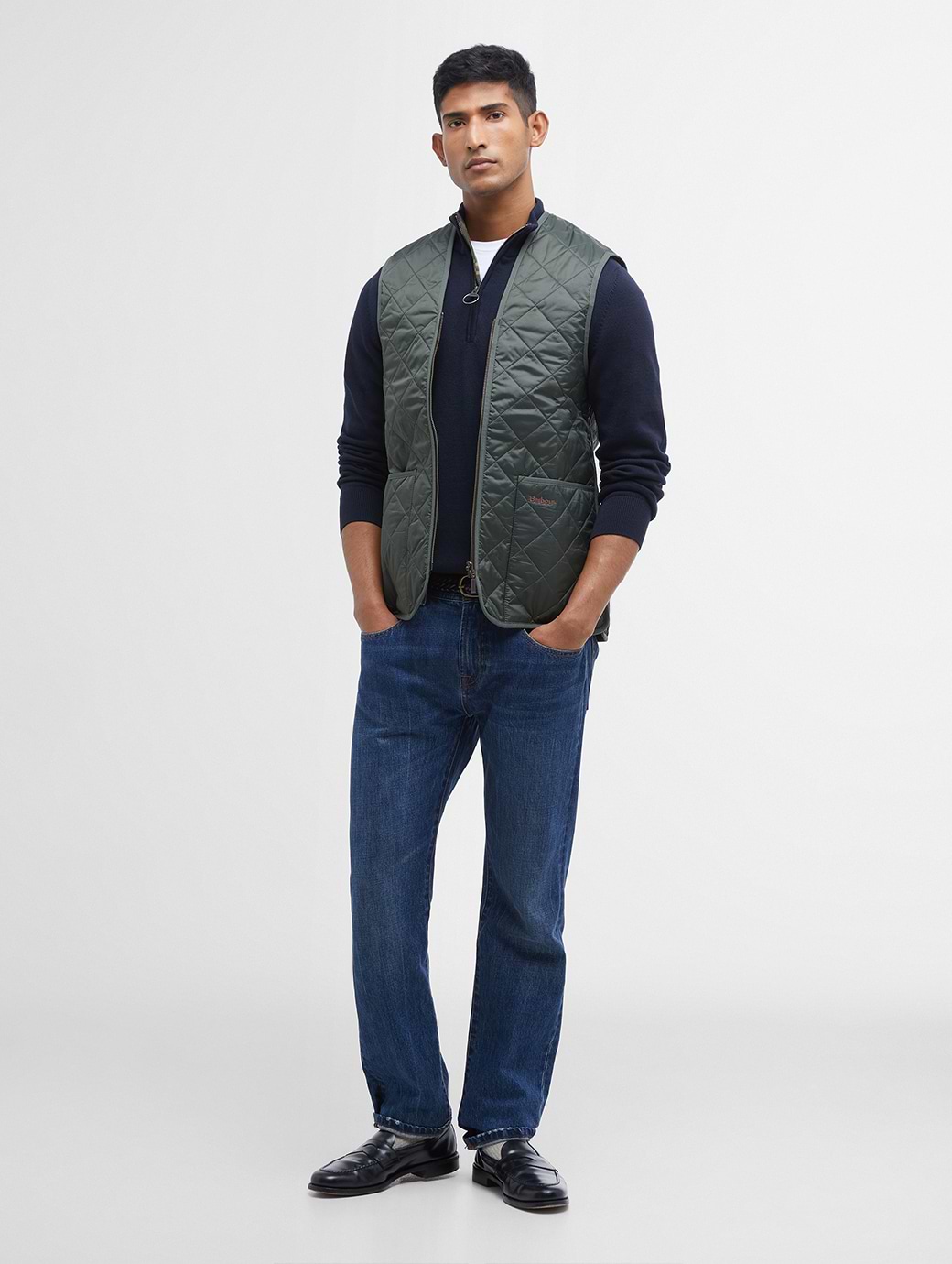 トップス BARBOUR QUILTED WAISTCOAT/ZIP 36 Men's Barbour Polarquilt Waistcoat / Zip-In Liner