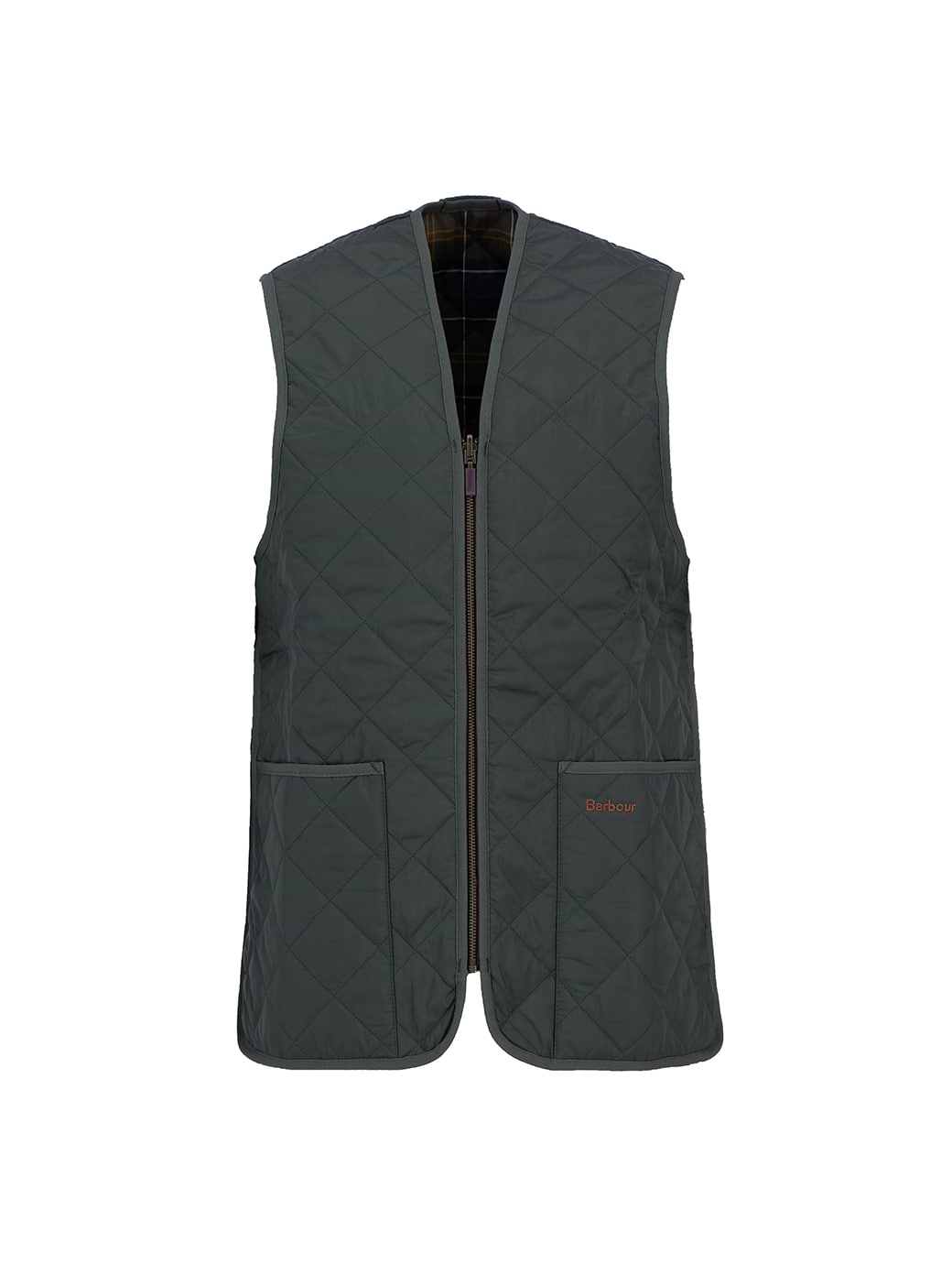 Barbour Quilted Waistcoat Zip-In Liner Olive/Classic