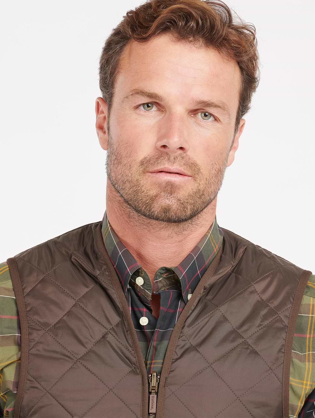ジャケット・アウター Barbour QUILTED WAISTCOAT ZIP IN LINER Barbour Men's Quilted Waistcoat/Zip-in Liner, Olive/Ancient