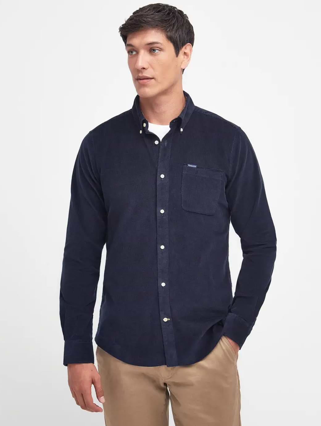 Barbour Men's Ramsey Tailored Long-Sleeved Shirt Navy
