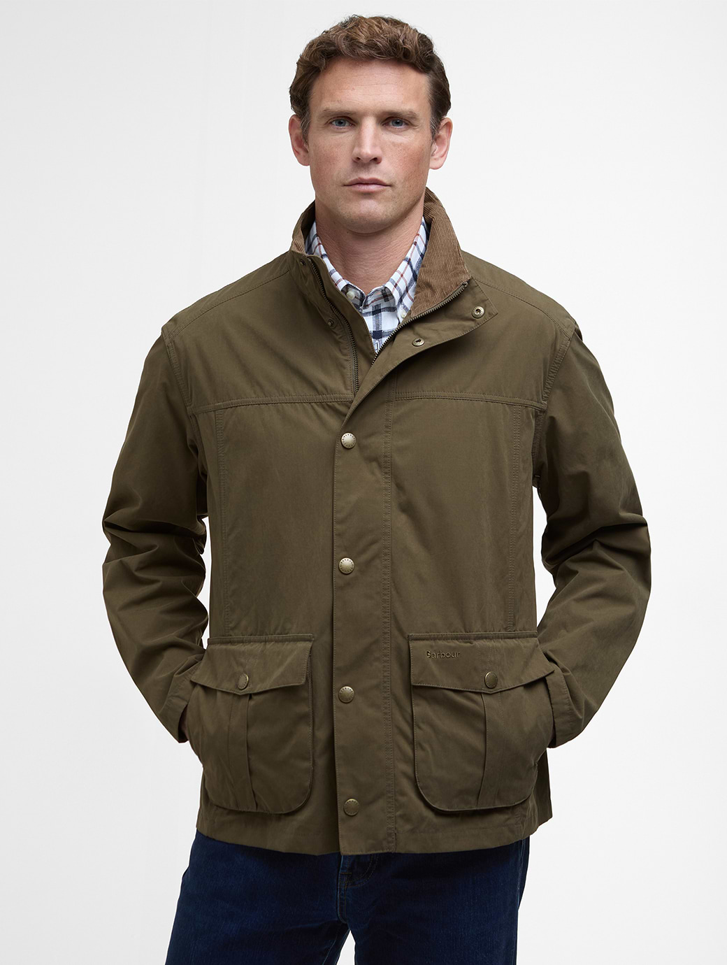Barbour Men's Sander Casual Jacket Dark Sand