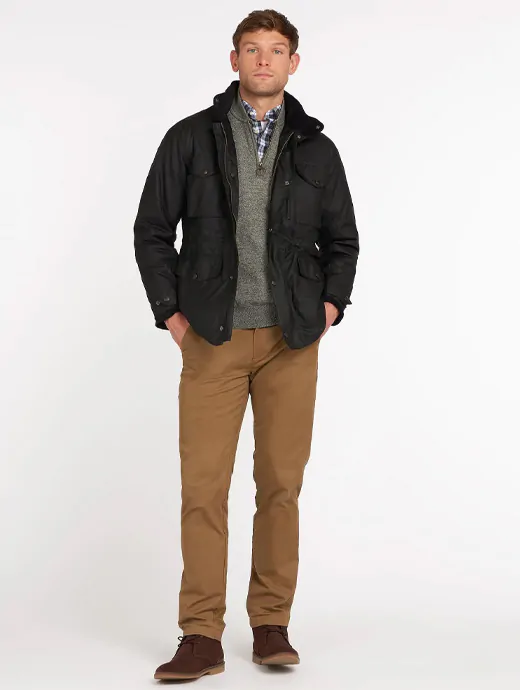 Barbour Men's Sapper Wax Jacket Black