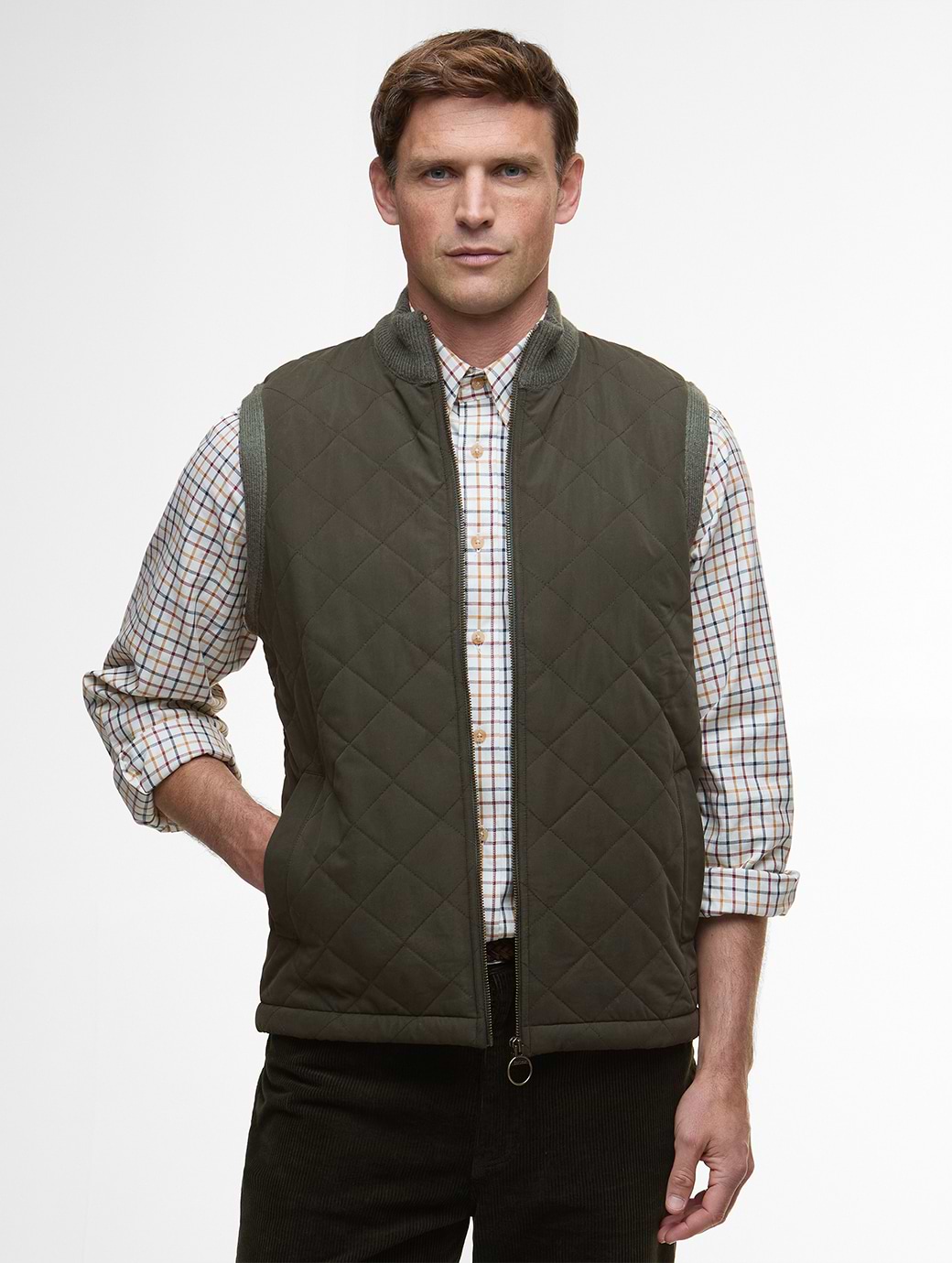 Barbour Men's Shoveler Knitted Gilet Olive