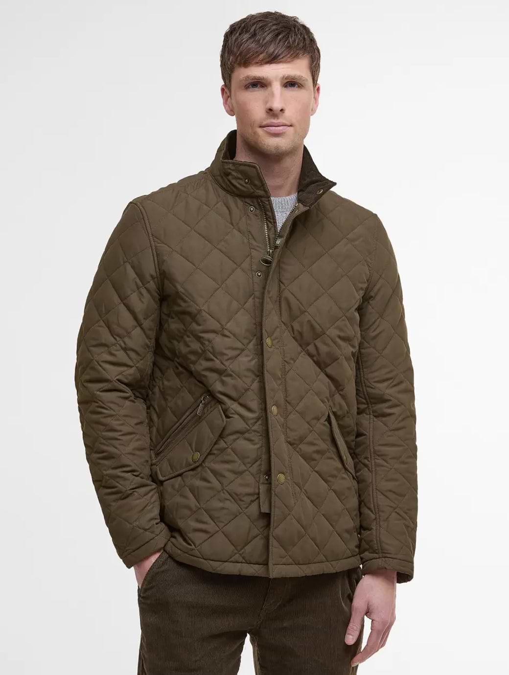 Barbour Men's Shoveler Quilted Jacket Dark Olive