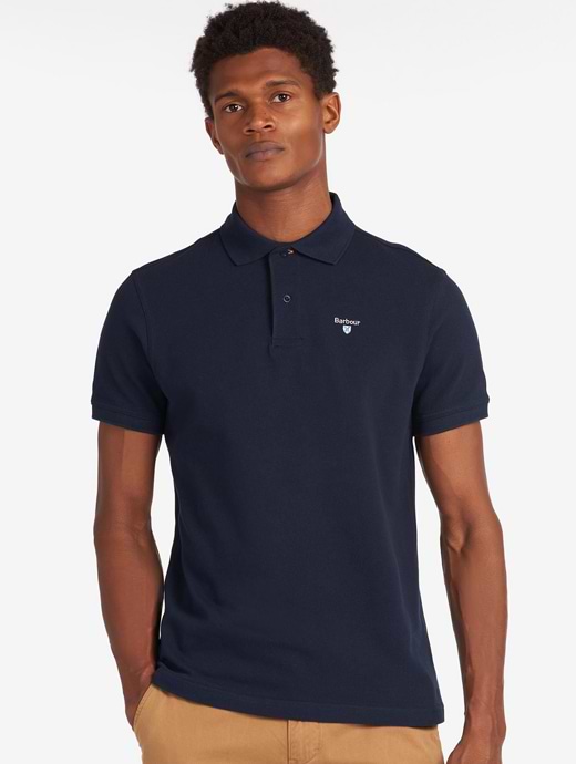 Barbour Sports Polo Shirt New Navy Griggs