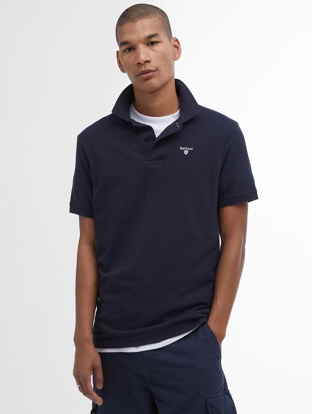 Barbour Sports Polo Shirt New Navy