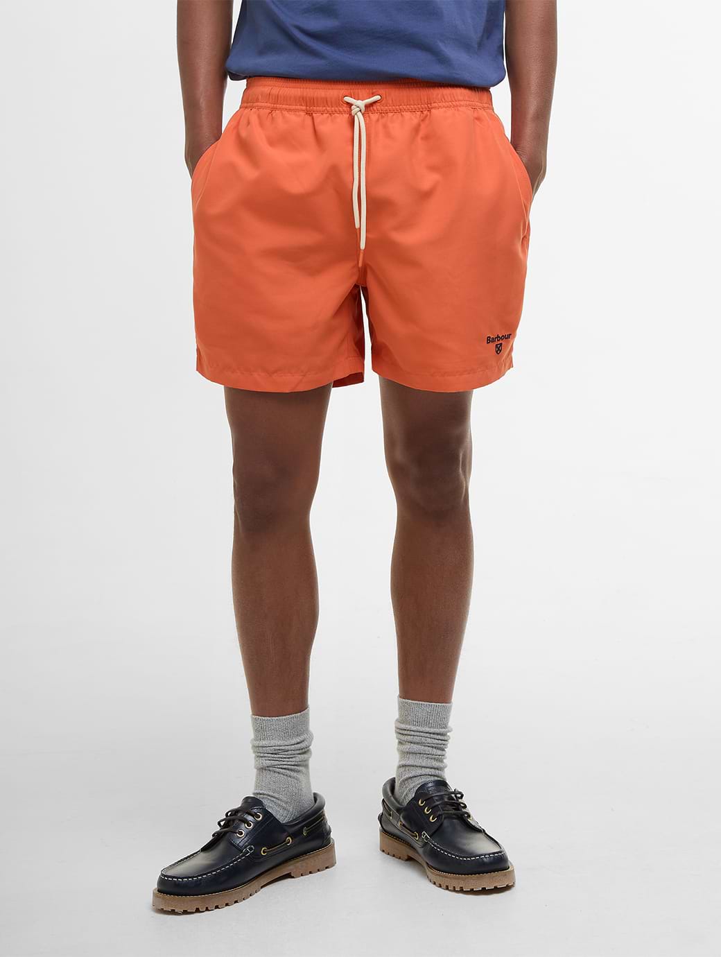 Barbour Men's Staple Logo 5' Swim Shorts Horizon Orange