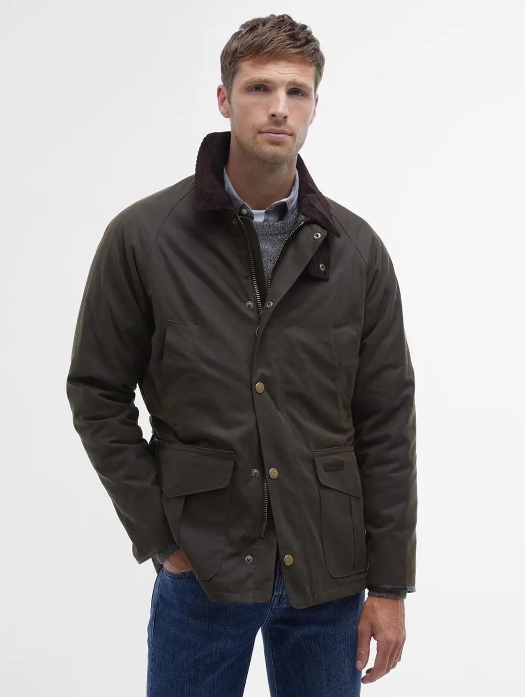 Barbour Men's Stratford Waxed Jacket Olive
