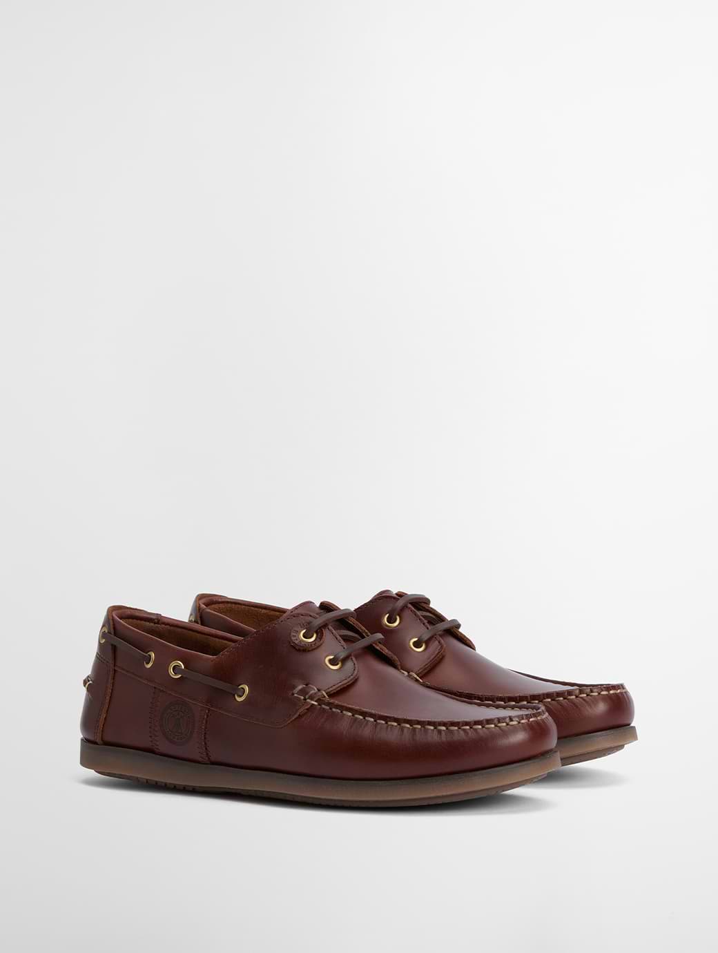 Barbour Men's Wake Boat Shoe Mahogany